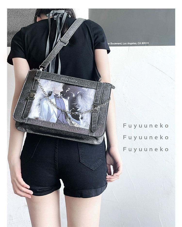 Square Crossbody Itabag, Detachable Chain 43234:779474