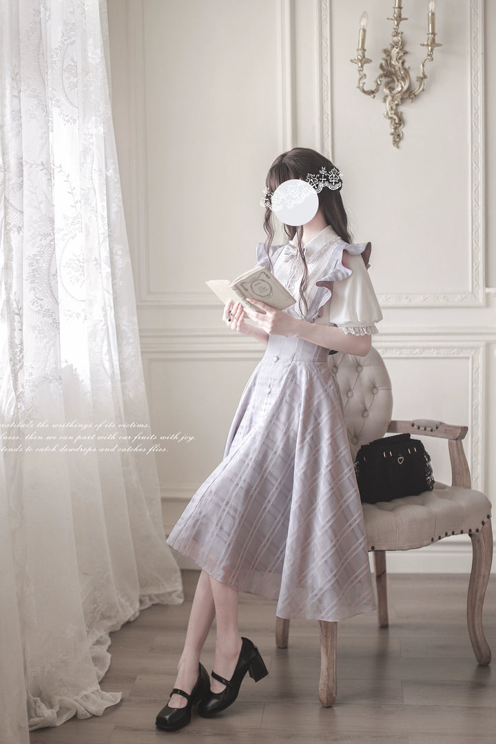 Ryousangata Inspired Jumper Dress Set, Heart-Shaped Buttons 43502:778424