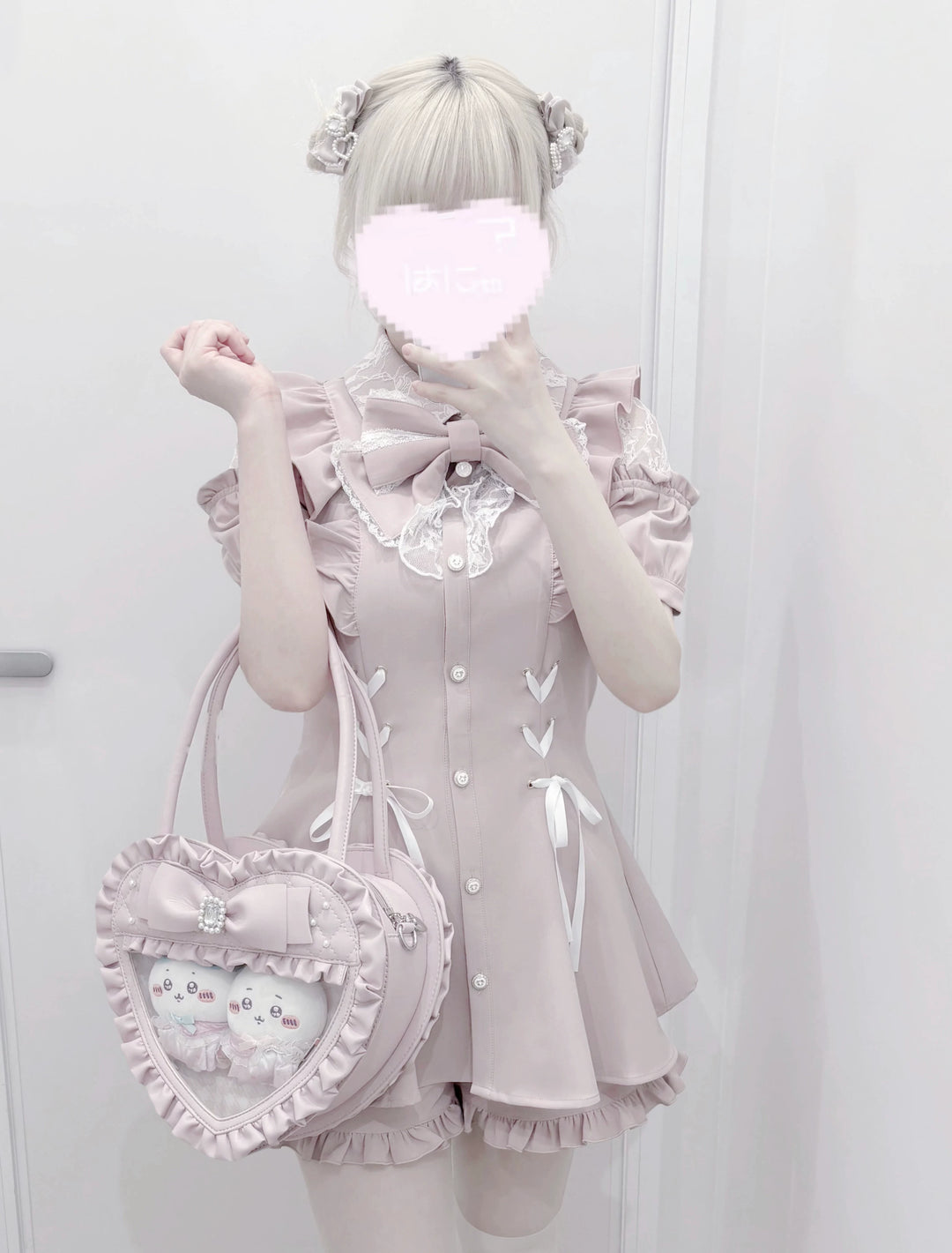 Jirai Kei Heart-shaped Itabag, Detachable Pinning Board 44774:824811