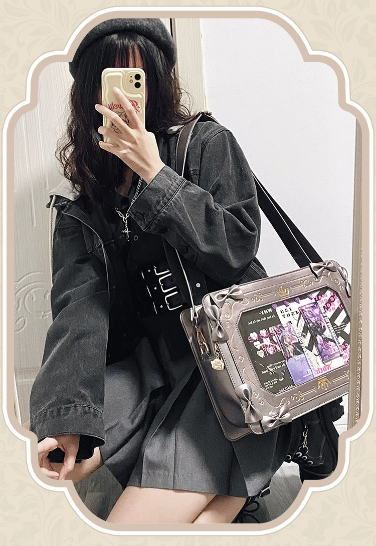 Kawaii Itabag Shoulder Bag Vintage Square Commuter Itabag Honey Wardrobe