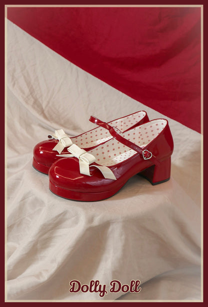 Lolita Shoes High Heels With Bowknot Shallow Mouth Shoes (Red / 34 35 36 37 38 39 40 41) 37026:556802