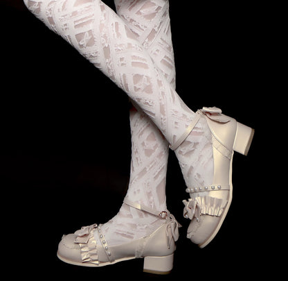 Lolita Socks Over-the-Knee Cross-tied Bandage Stockings 36618:552048