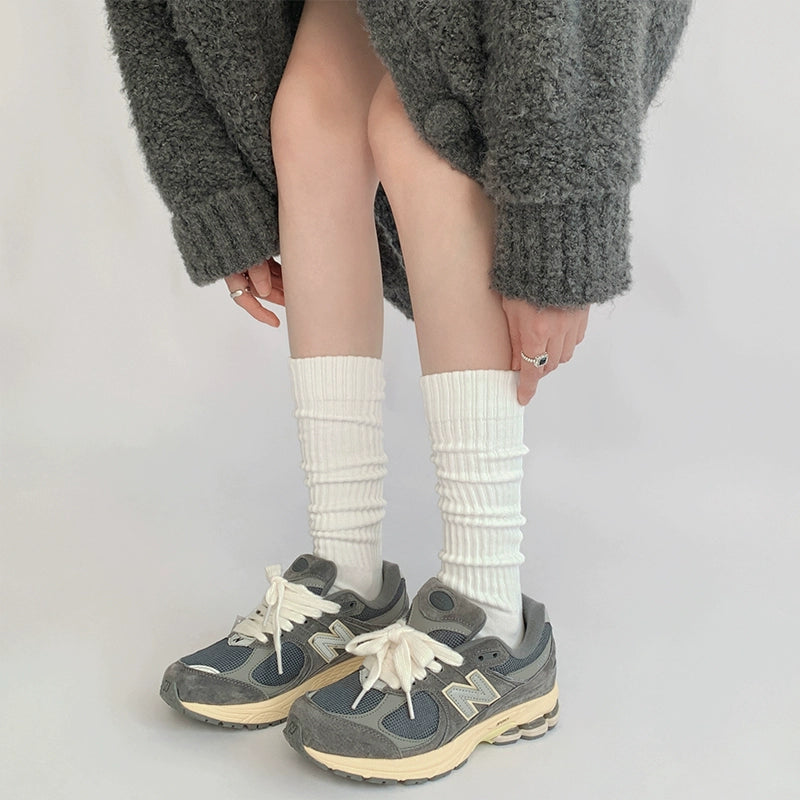 JK Knitted Mid-Calf Cotton Socks, Multiple Color 42336:736619