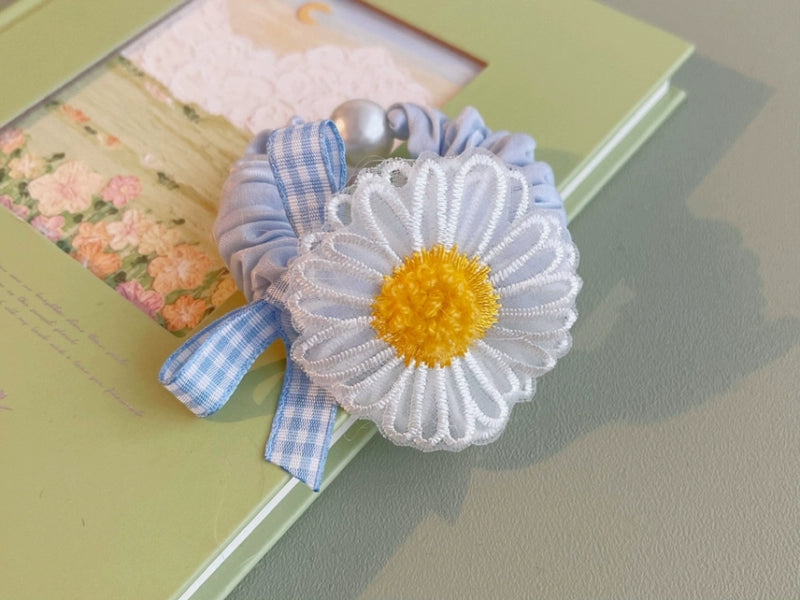 Japanese Hair Tie Handmade Sunflower Bow Scrunchy 28944:332842 28944:332842