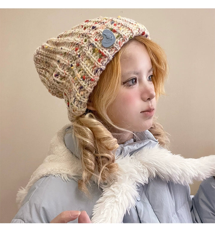 Warm Knitted Hat Thick Woolen Cap Winter Cold Hat 39338:620350