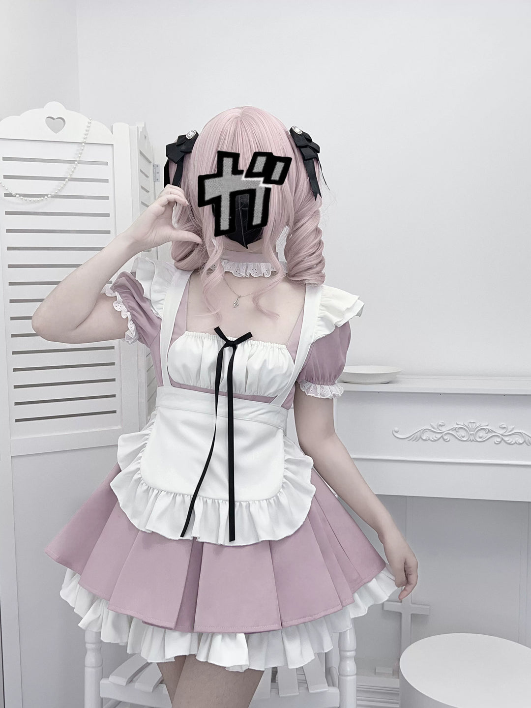 Kawaii Maid Dress, Detachable White Apron 43805:786136