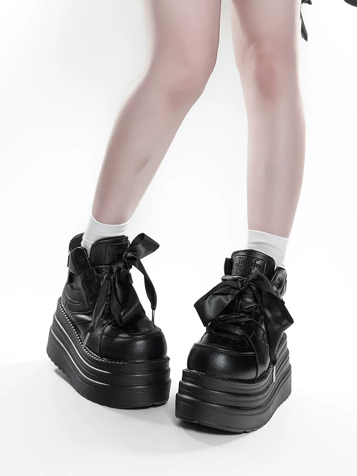 Jirai Kei High-Top Platform Shoes, Detachable Wing Decor 44333:806765