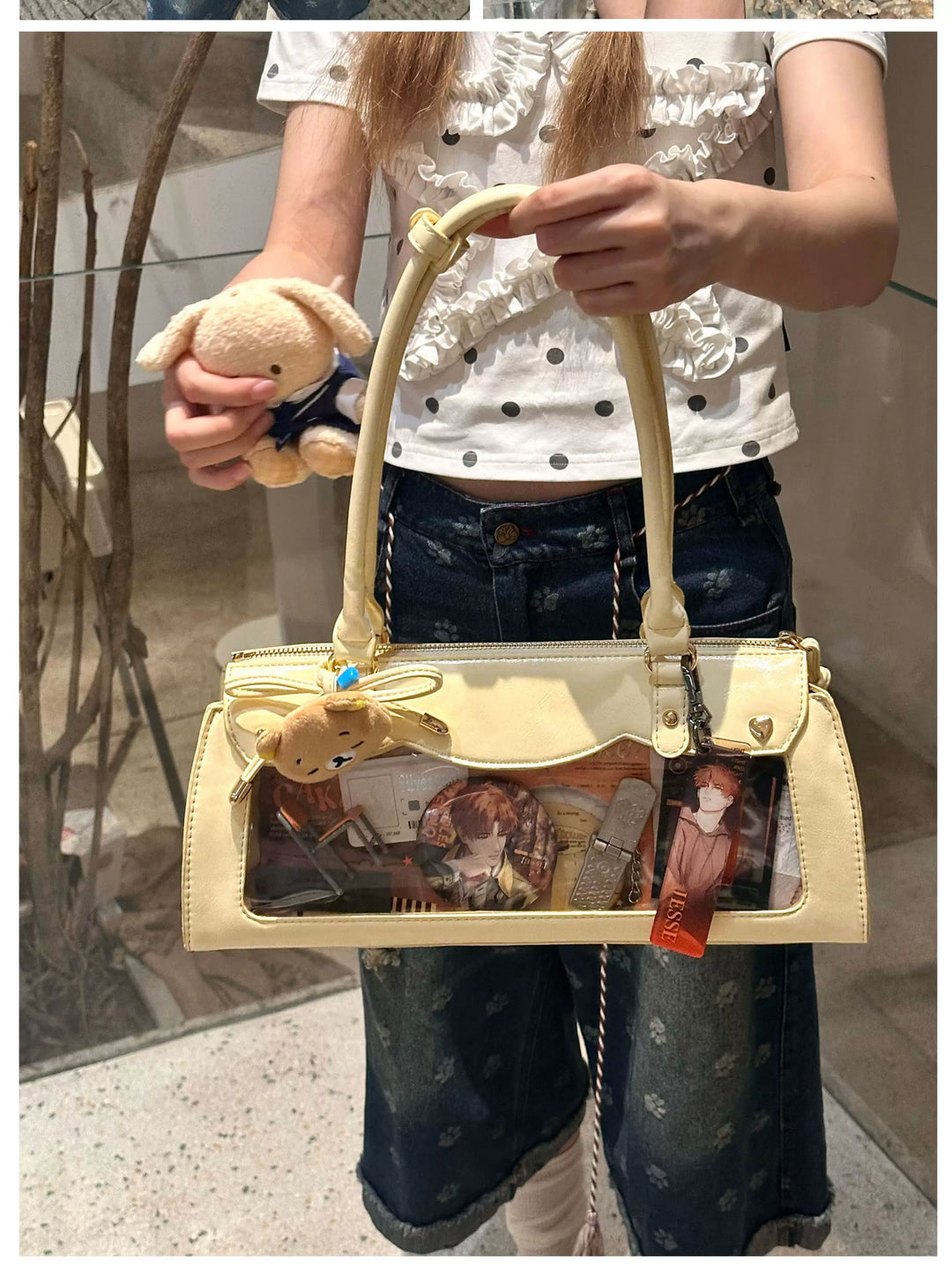 Vintage Baguette Itabag, Detachable Crossbody Shoulder Strap 45413:848841