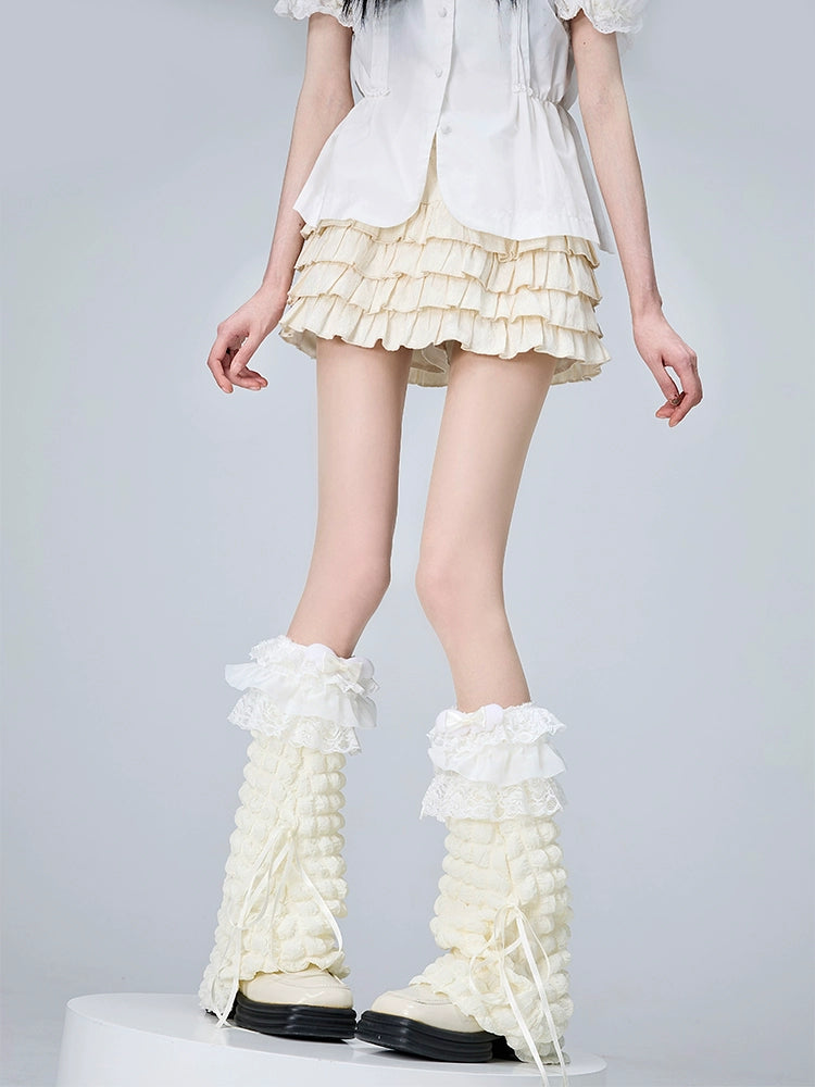 Lolita Sock Leg Covers Calf Socks With Bows 36534:536126