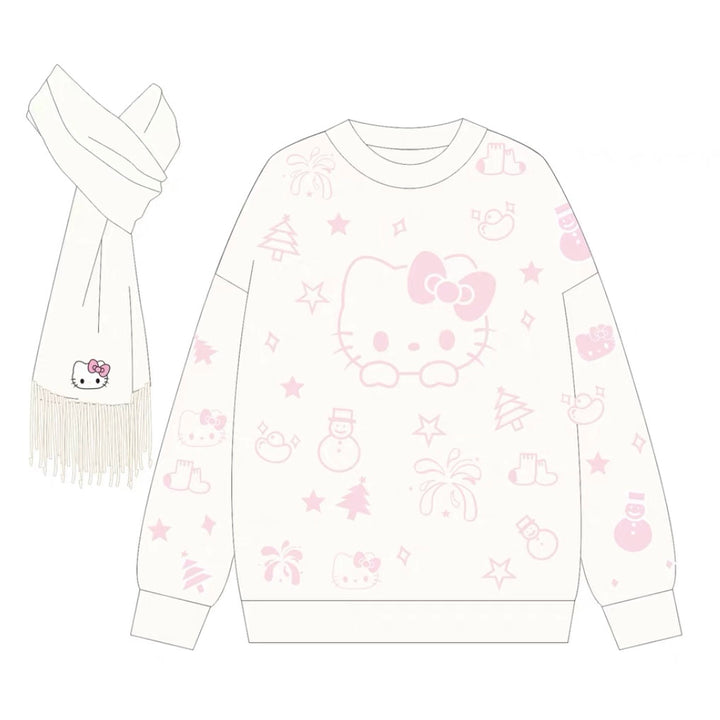 Kawaii Sweater Anime Cat Knitted Sweater (L M S XL / Apricot) 39754:635394