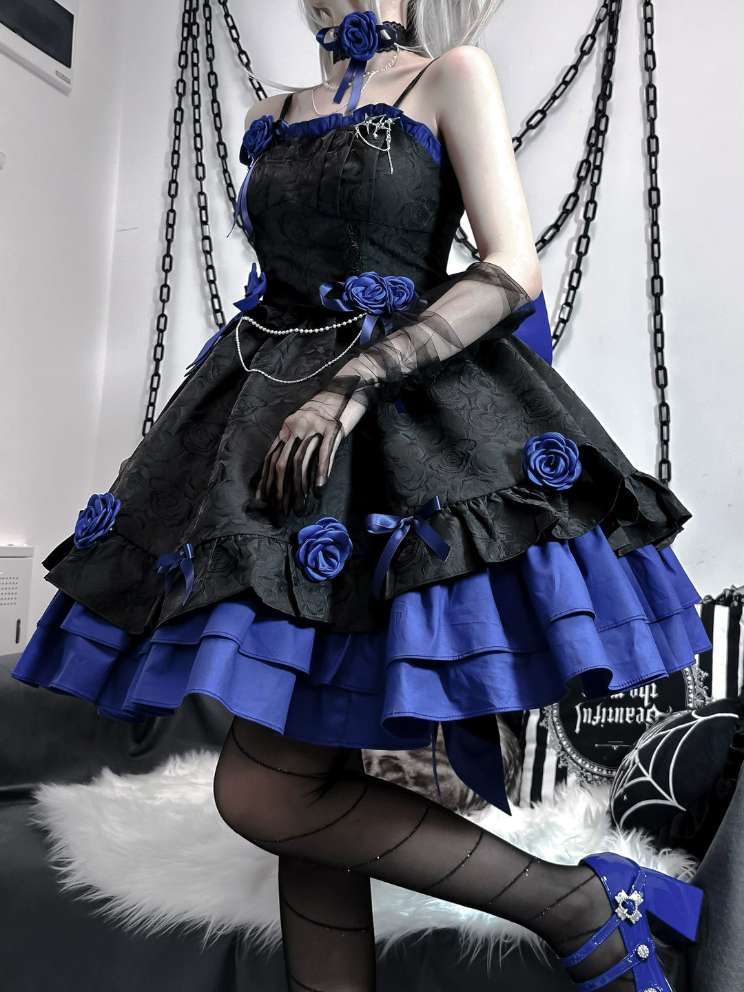 Gothic Lolita Dress Suspender Princess Puffy Dress 35546:496960