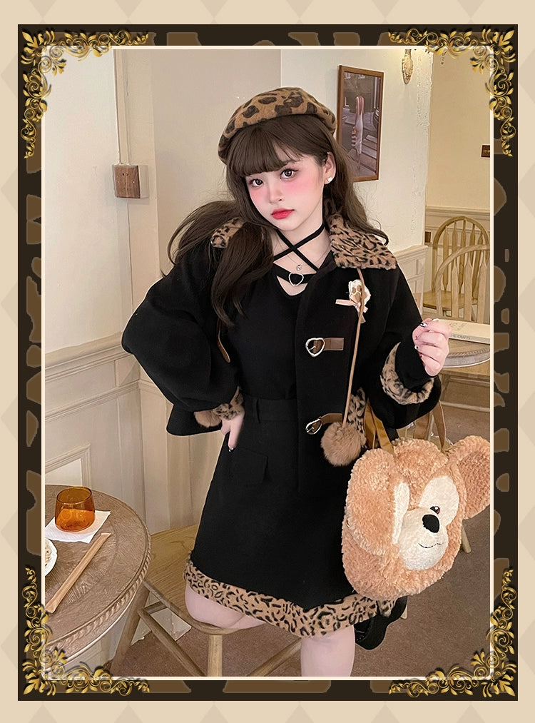 Plus Size Black Brown Aesthetic Kawaii Outfits 29862:361304 29862:361304