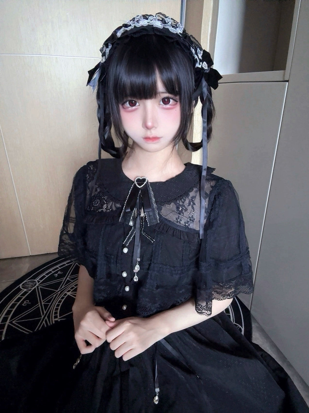 Ankle-length Seiso Kei Dress, Cape Design 43786:785300