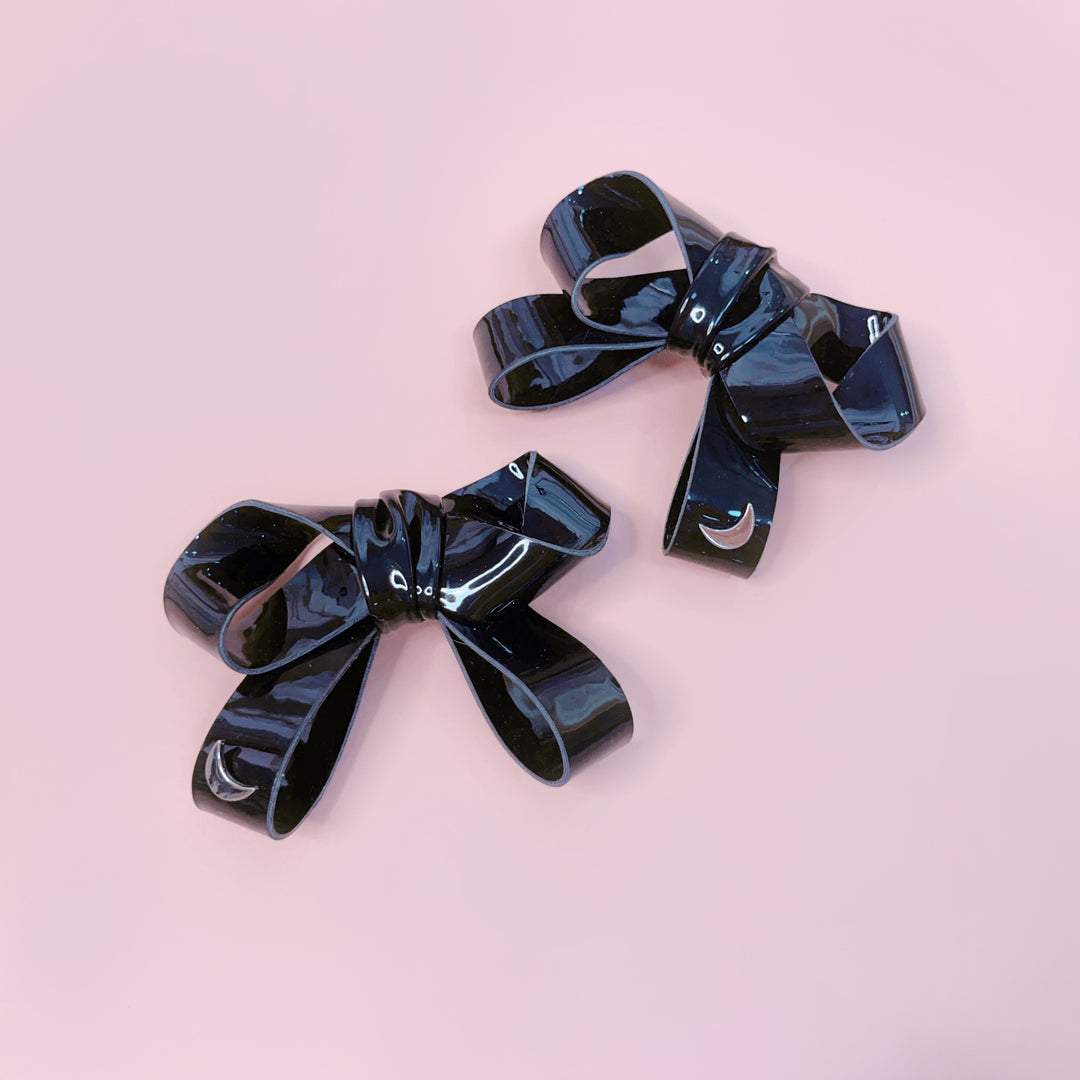 Jirai Kei Black Pink Purple White Bow Shoes Clip 21894:335248 21894:335248