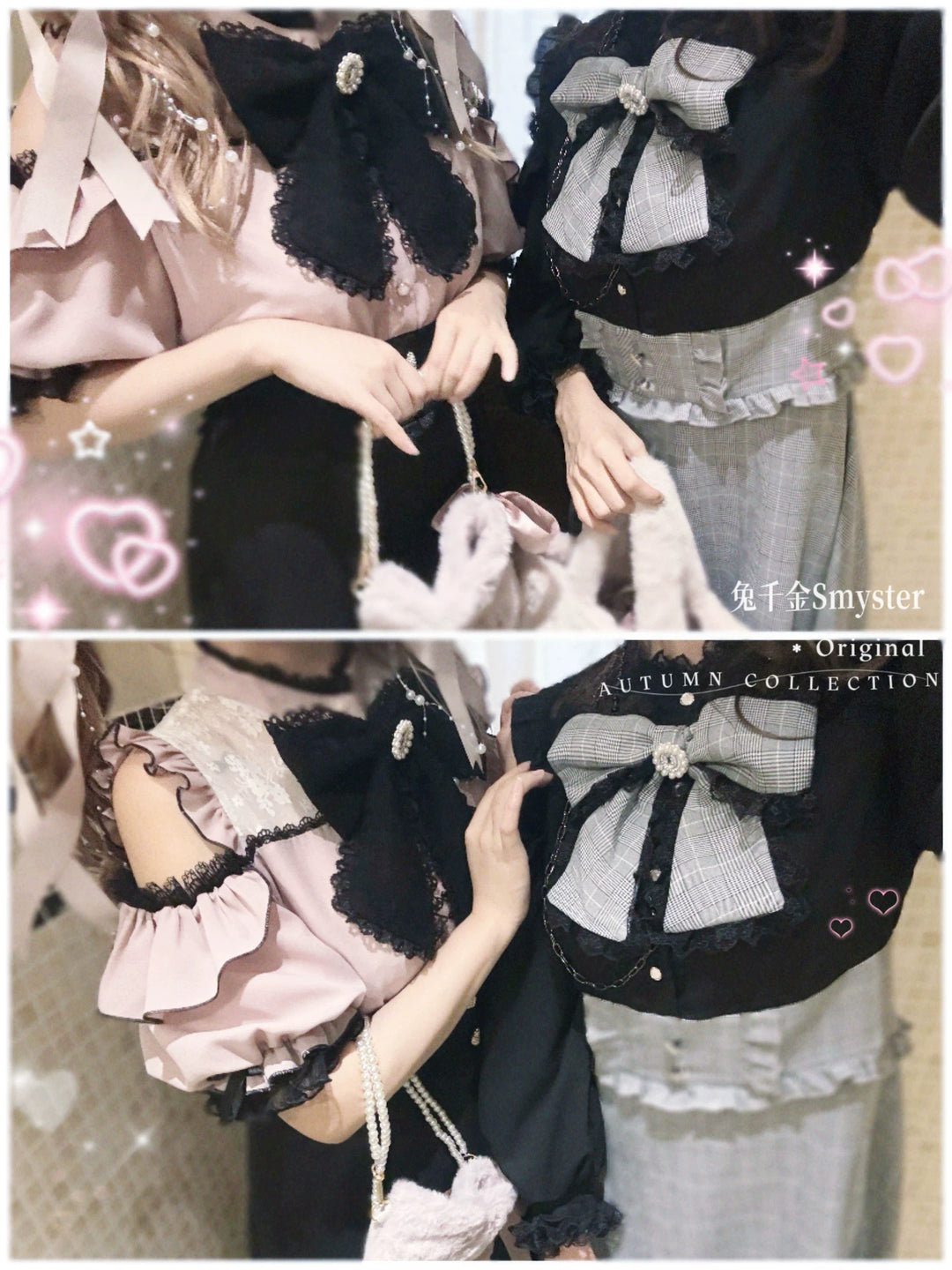 Jirai Kei Open-Shoulder Long Dress, Detachable Bow 44754:823952