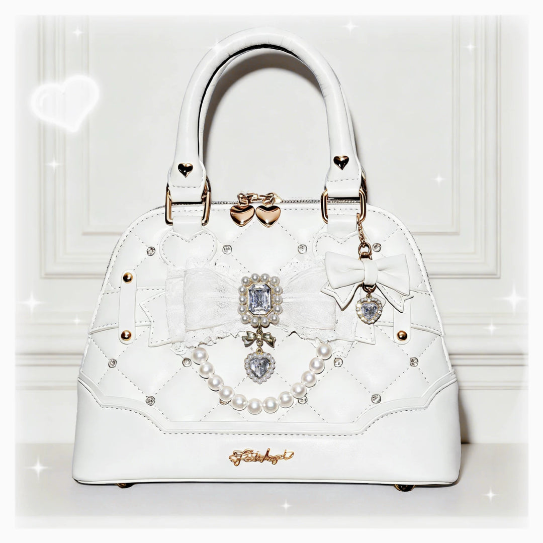 Shell-Shaped Ryousangata Hand Bag, Detachable Shoulder Strap 44773:823276