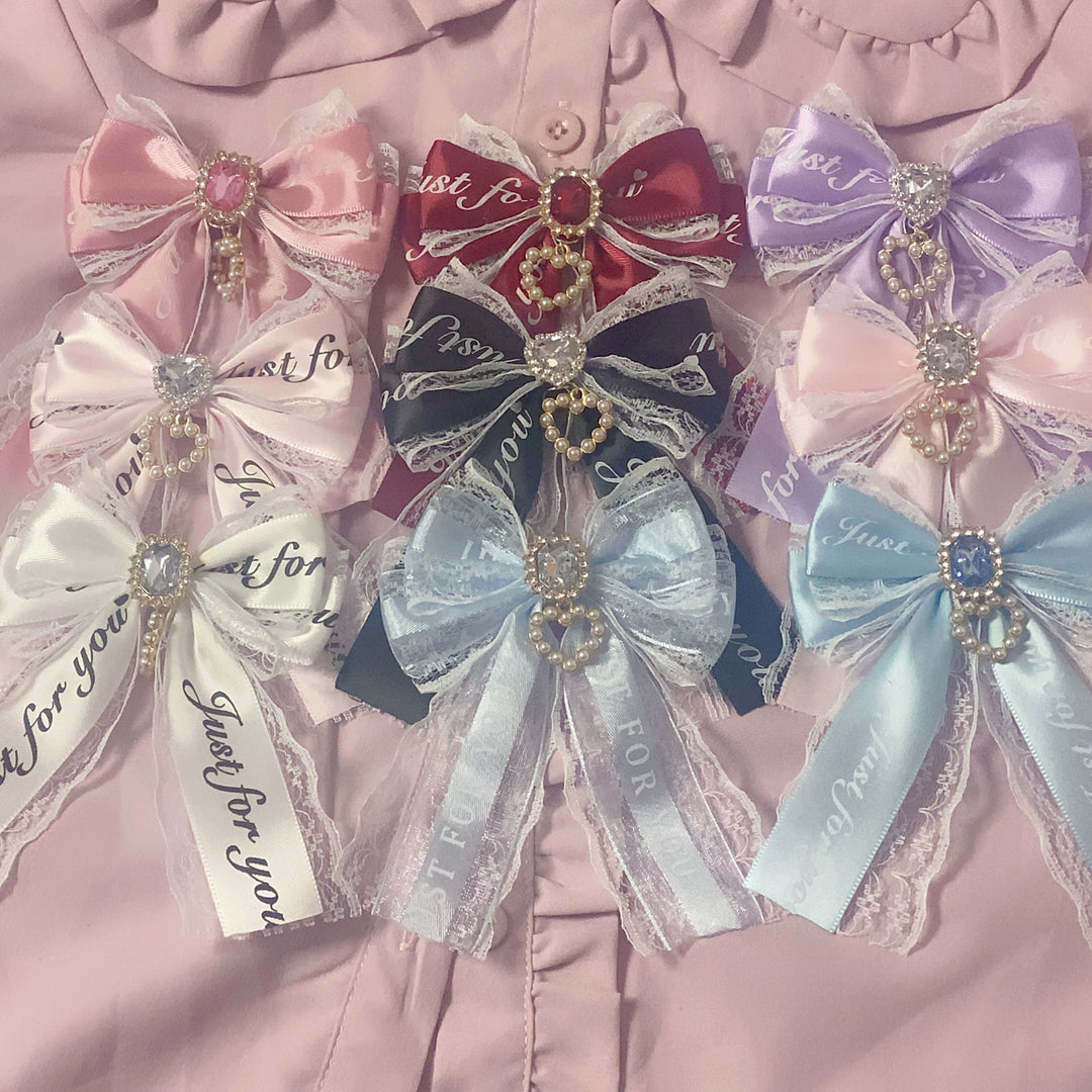 Jirai Kei Hair Clip Ryousangata Ribbon Bow Cute Hair Accessory 29322:355594 29322:355594