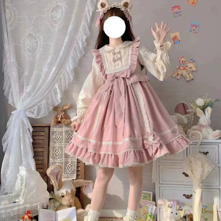 Sweet Lolita OP Dress Pink Lolita Princess Dress 41070:685918