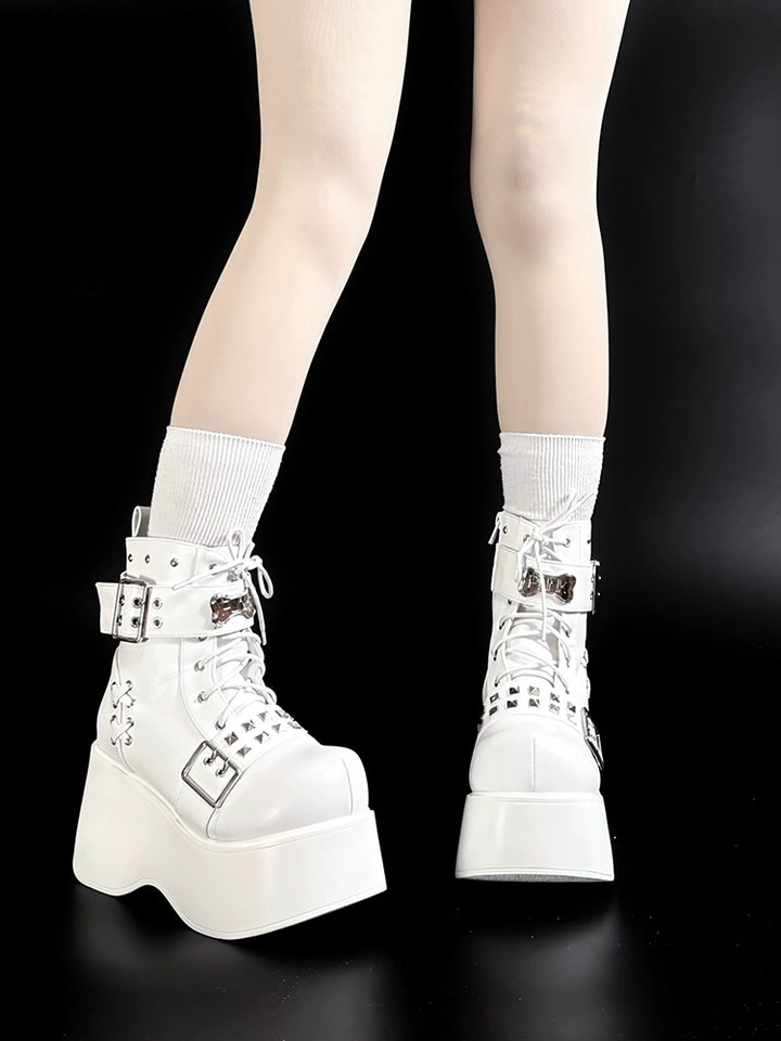 Punk Platform Shoes Subculture Thick-soled Boots Martin boots 40870:697242