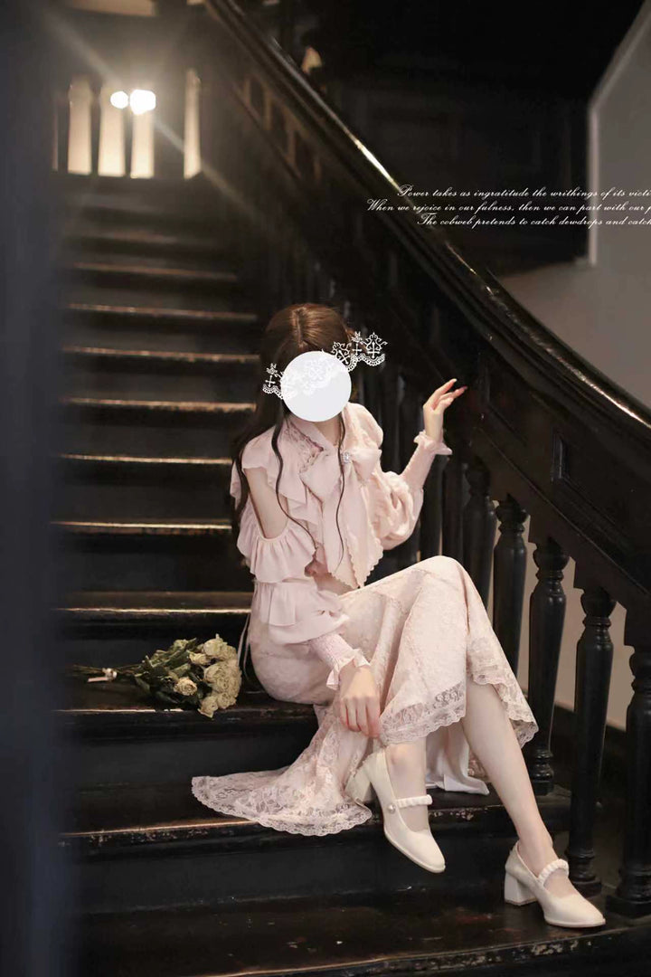 Seiso Kei Chiffon Blouse, Mermaid Skirt 44030:793801