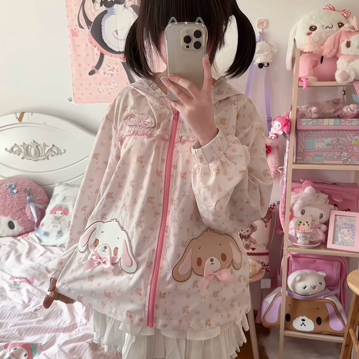 Pink Bunny Kawaii Jacket, UPF50 Sun Protection 42914:787265