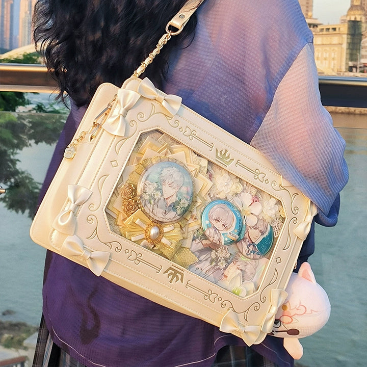 Kawaii Itabag Shoulder Bag Vintage Square Commuter Itabag (White) 37054:545880 (White) 37054:545880