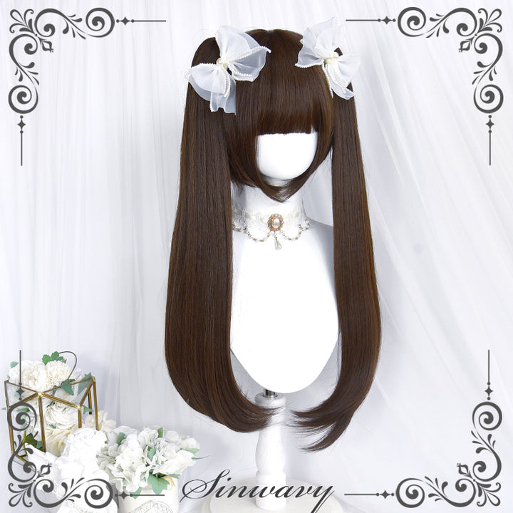 Kawaii Detachable Ponytail Wavy Wigs 3 Colors 21878:315320 21878:315320