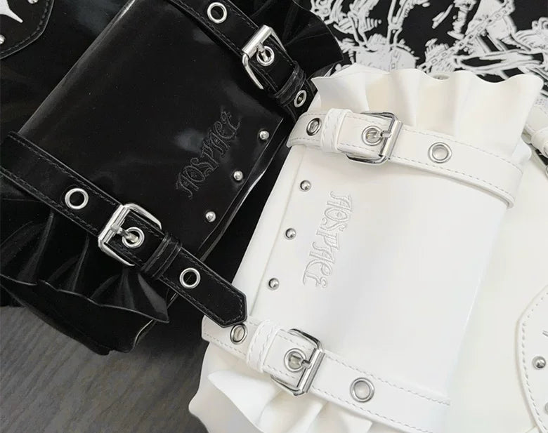 Subculture Punk Backpack, Studs & Cross Embroidery 44925:829181