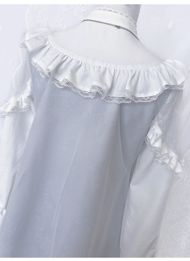 A-line Tenshi Kaiwai Dress, Lace Shoulder 43690:783184
