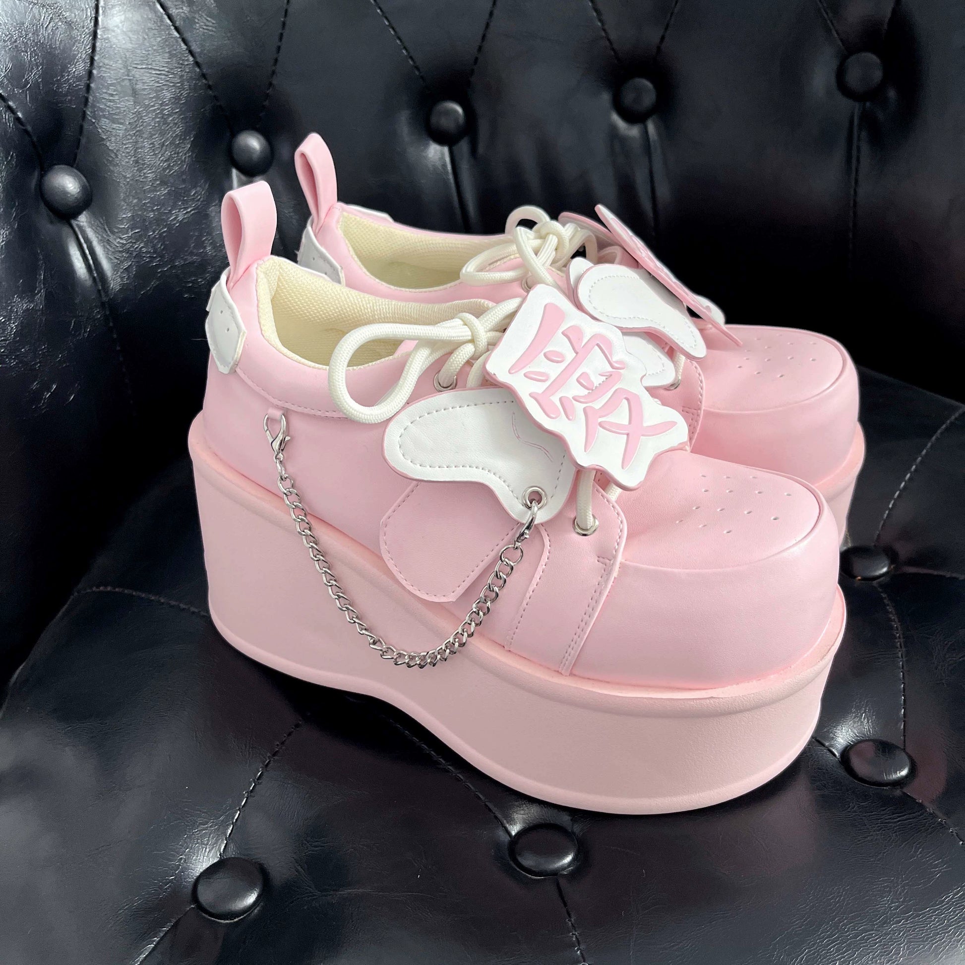 Tenshi Kaiwai Platform Shoes Subculture Thick-soled Shoes 35748:503458 35748:503458
