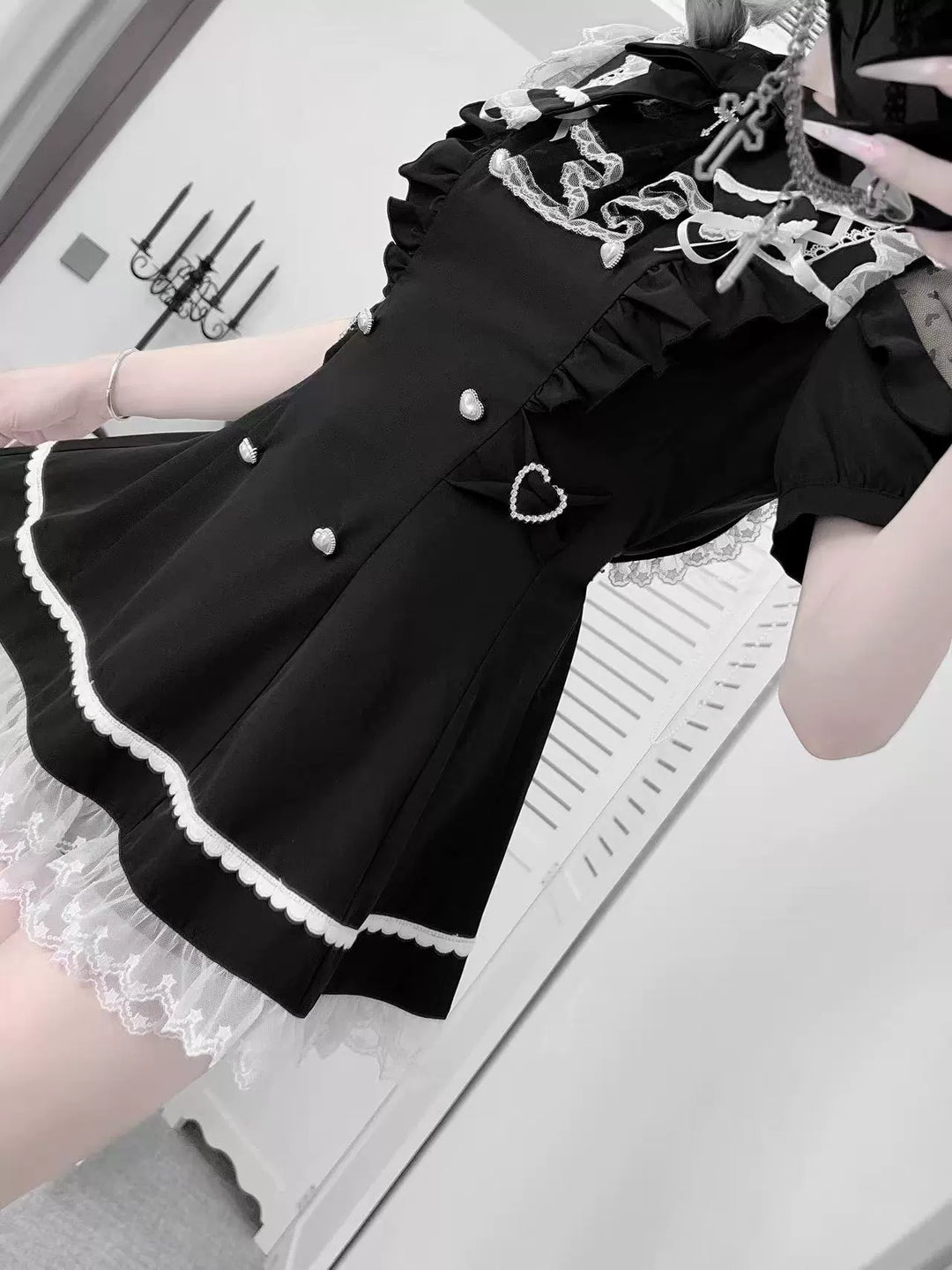 Ryousangata Dress Set, Heart-Shaped Cutout Back 43733:783983