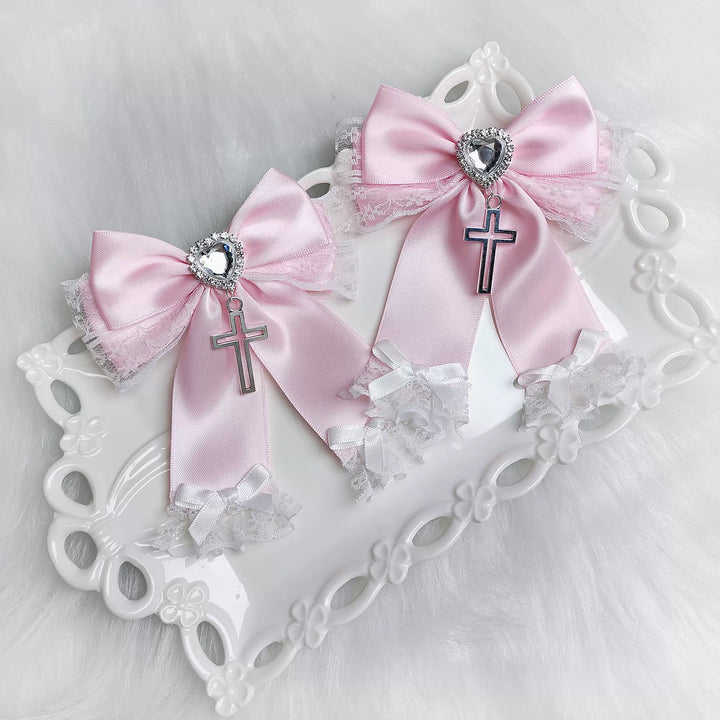 Jirai Kei Hair Pin Rhinestone Hair Clip Bow Lolita Headdress 34614:563542 34614:563542