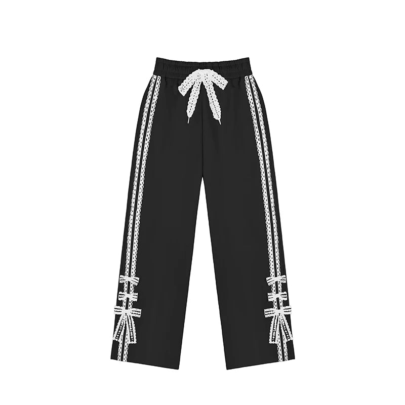 Tenshi Kaiwai Cat Ear Zip-Up Hoodie, Side Lace Pants (L M S) 45585:856987