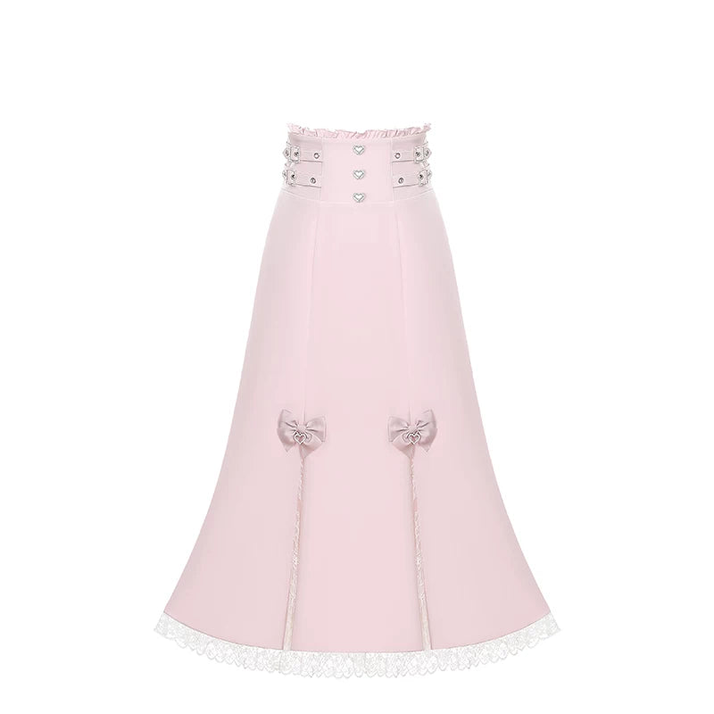 Seiso Kei Mermaid Skirt Set, Open Shoulder Blouse (L M S) 45577:855995