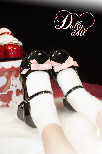 Lolita Shoes High Heels With Bowknot Shallow Mouth Shoes 37026:556878