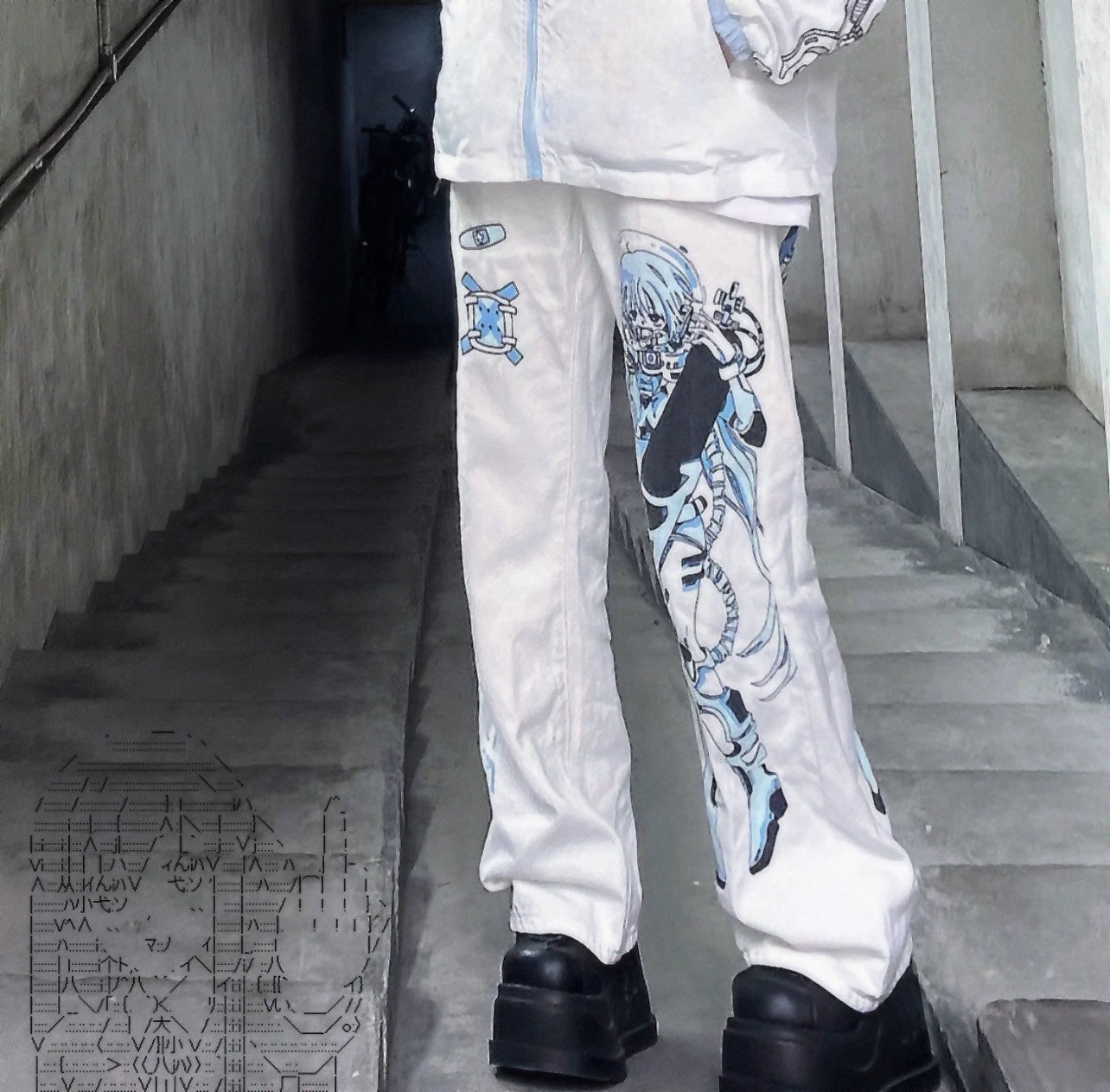 Plus Size Jirai Kei Coat Subculture Black White Jacket 33988:485002