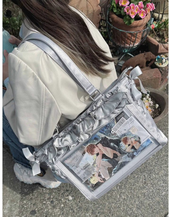 Large Capacity Satin Lolita Itabag Handle/Crossbody Strap 43100:766526