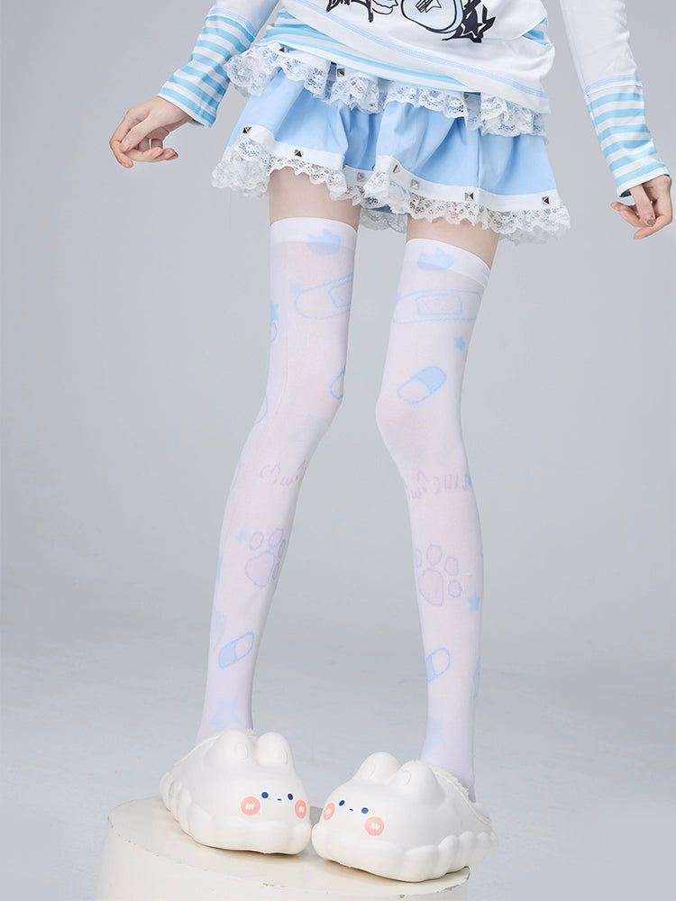 Jirai Kei Socks Over-the-Knee Socks Velvet High Tube Socks 36524:535682
