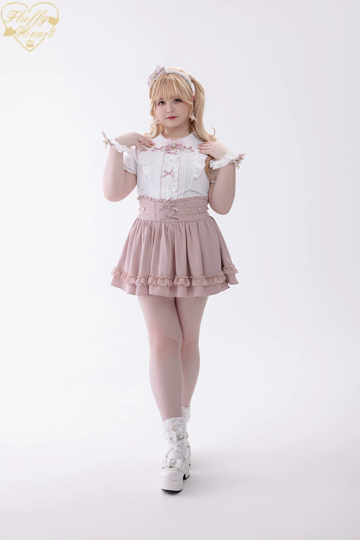 Jirai Kei High Waist Skirt, Built-in Safety Shorts 45720:860298