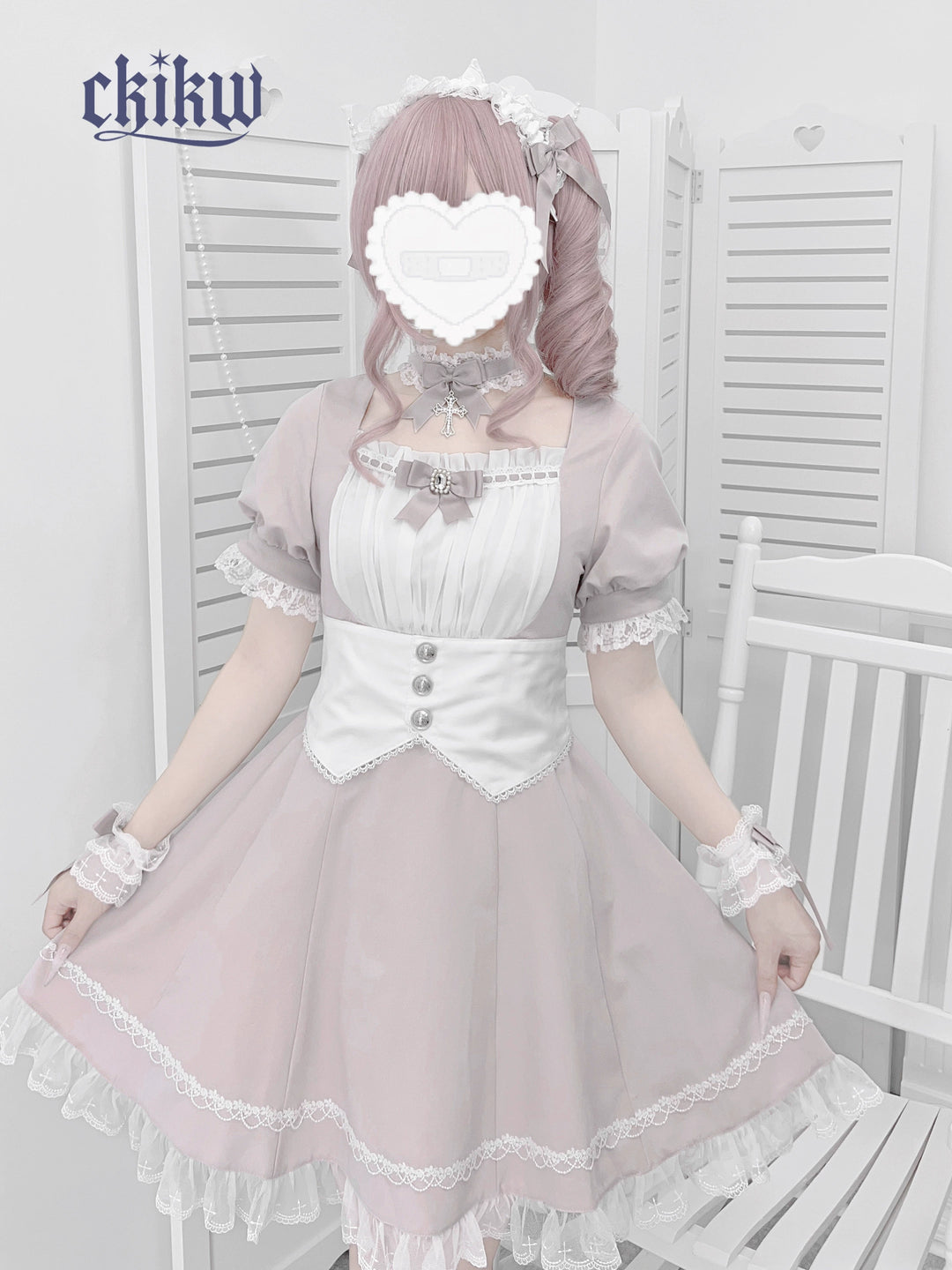 Maid Style Jirai Kei Dress Outfit, Macthing Accessories (L M S) 43681:782693