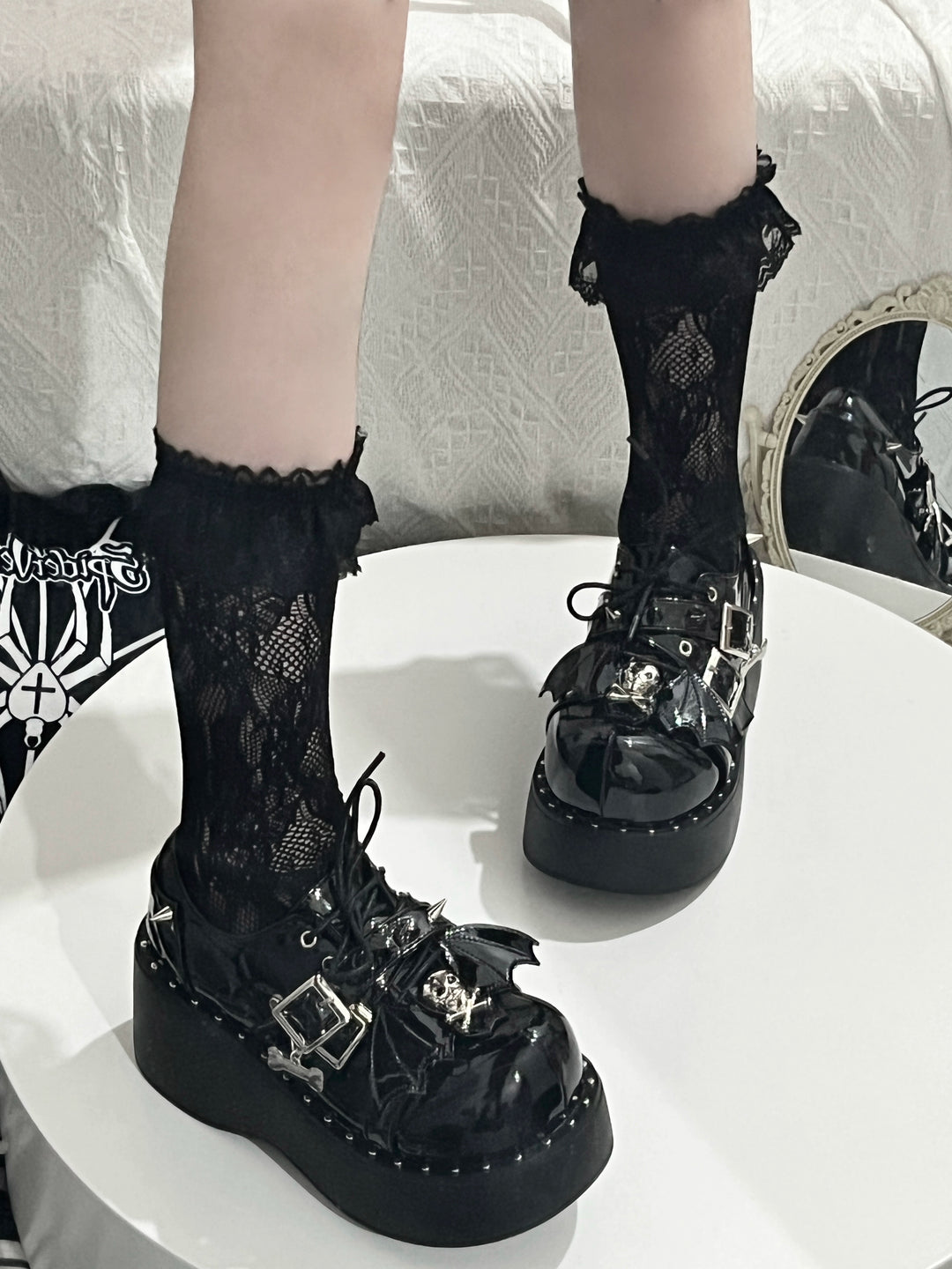 Punk Platform Shoes Y2K Thick-soled Shoes 38264:593986