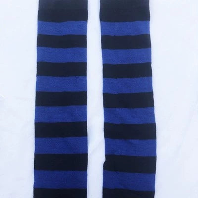 Punk Socks Striped Knee-High Length Socks Multicolor 36518:530306 36518:530306