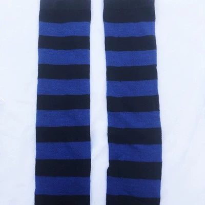 Punk Socks Striped Knee-High Length Socks Multicolor 36518:530306