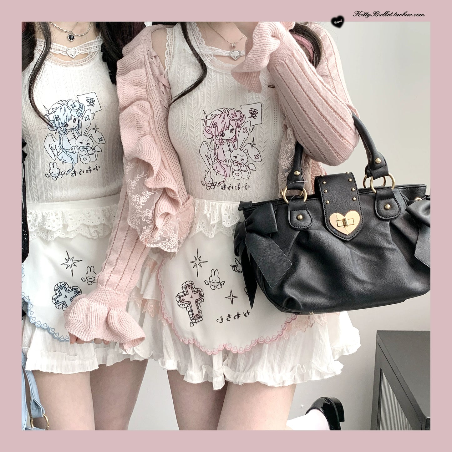 Ryousangata Skirt Lace Cake Skirt And Apron Set 36790:536176