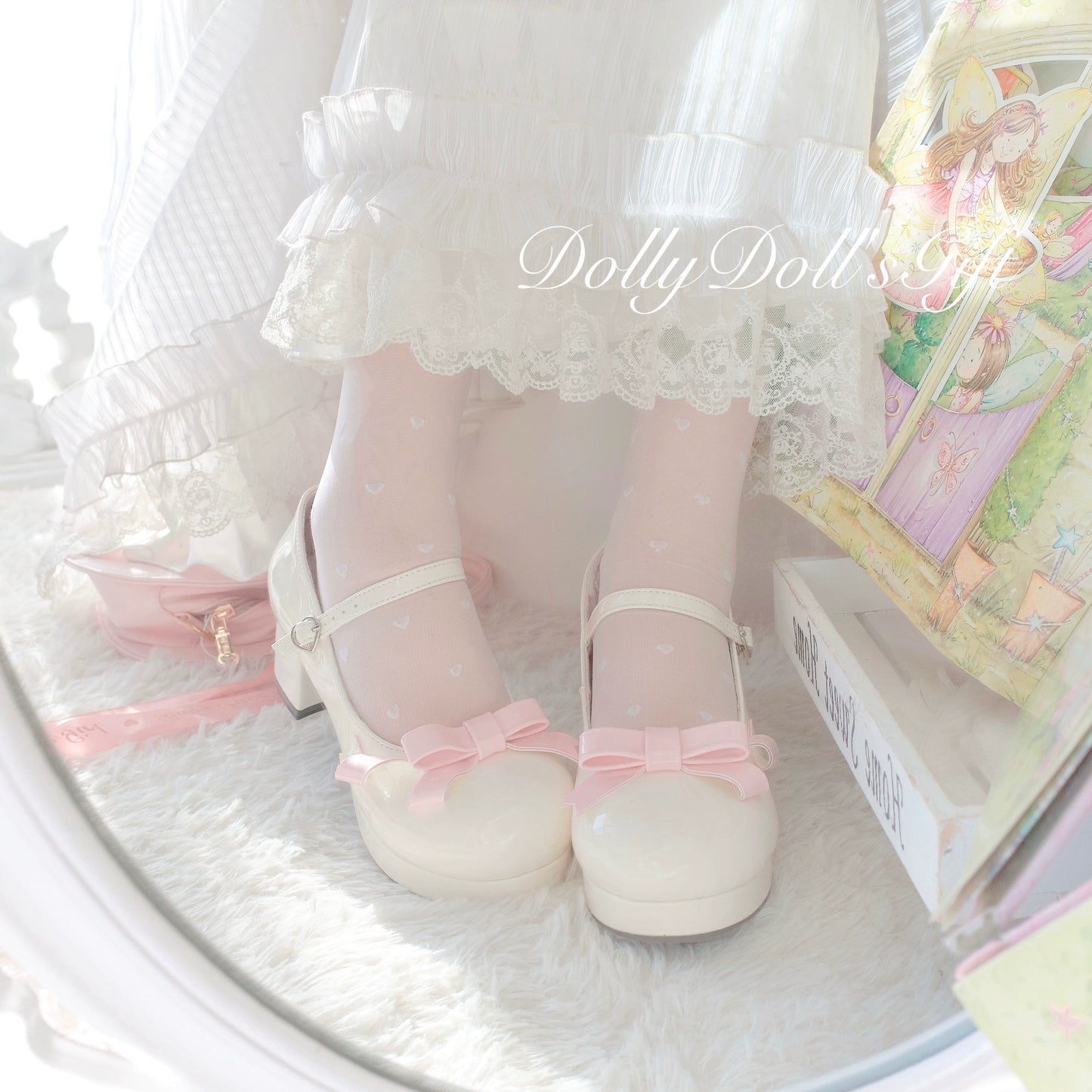 Lolita Shoes High Heels With Bowknot Shallow Mouth Shoes 37026:556894