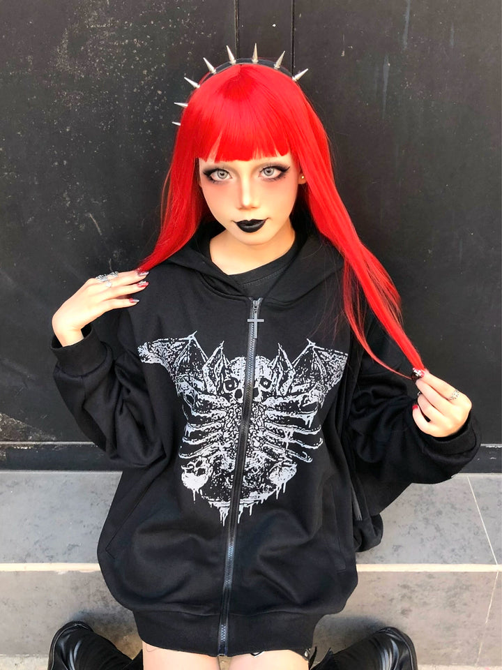 Jirai Kei Jacket Subculture Punk Hoodie Unisex Printed Top 39786:647538