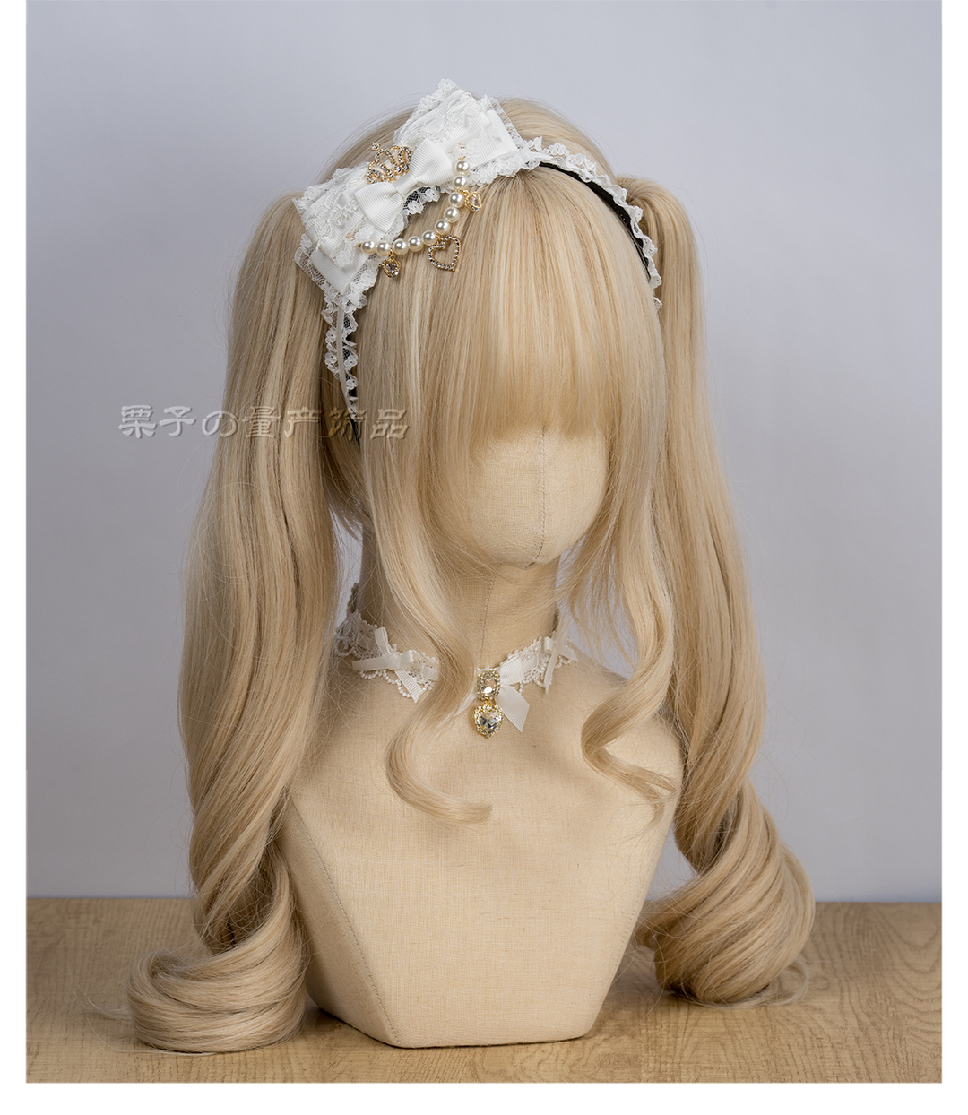 Jirai Kei Headband, Mini Crown & Rhinestone Pendant 44955:838715