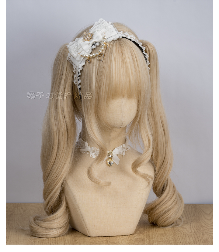 Jirai Kei Headband, Mini Crown & Rhinestone Pendant 44955:838715