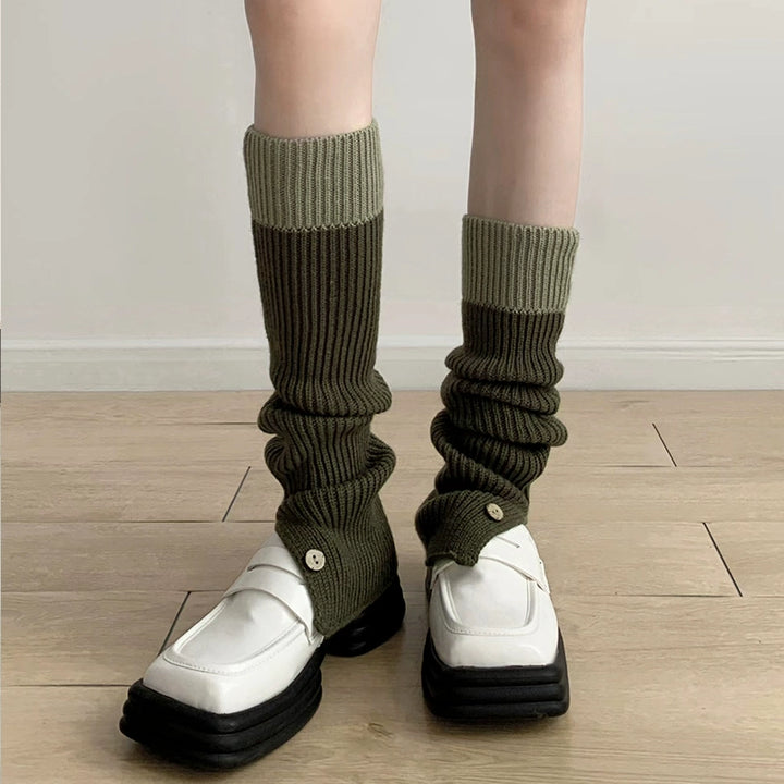 Knitted Splice Women Leg Covers Autumn Winter Socks 28976:358660 28976:358660