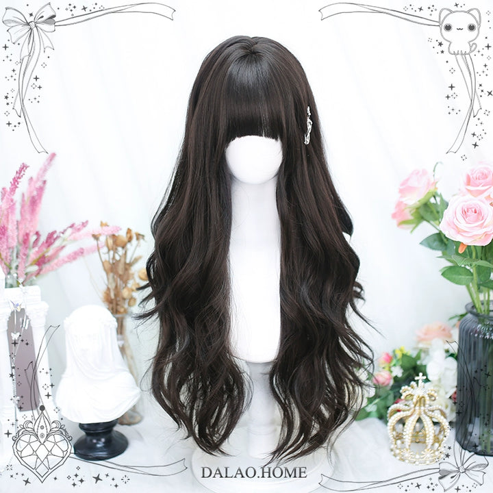 Lolita Wig Long Curly Hair And Straight Bang Multicolors 35930:507080 35930:507080